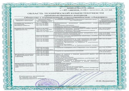 Приложение к сертификату №10